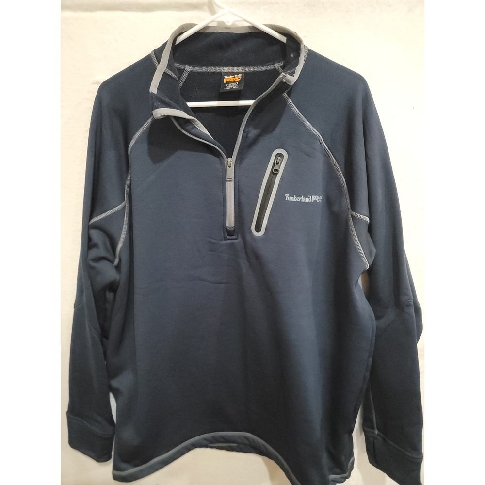 Timberland PRO Men's XL Pullover 1/4 Zip Fleece Athletic Fit Navy Blue TB0A55RV‎